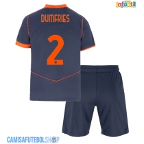 Camisa de time de futebol Inter Milan Denzel Dumfries #2 Replicas 3º Equipamento Infantil 2025-26 Manga Curta (+ Calças curtas)